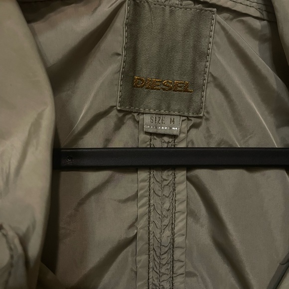 Rare Diesel Nylon Fishtail beige parachute raincoat Jacket - Picture 6 of 6